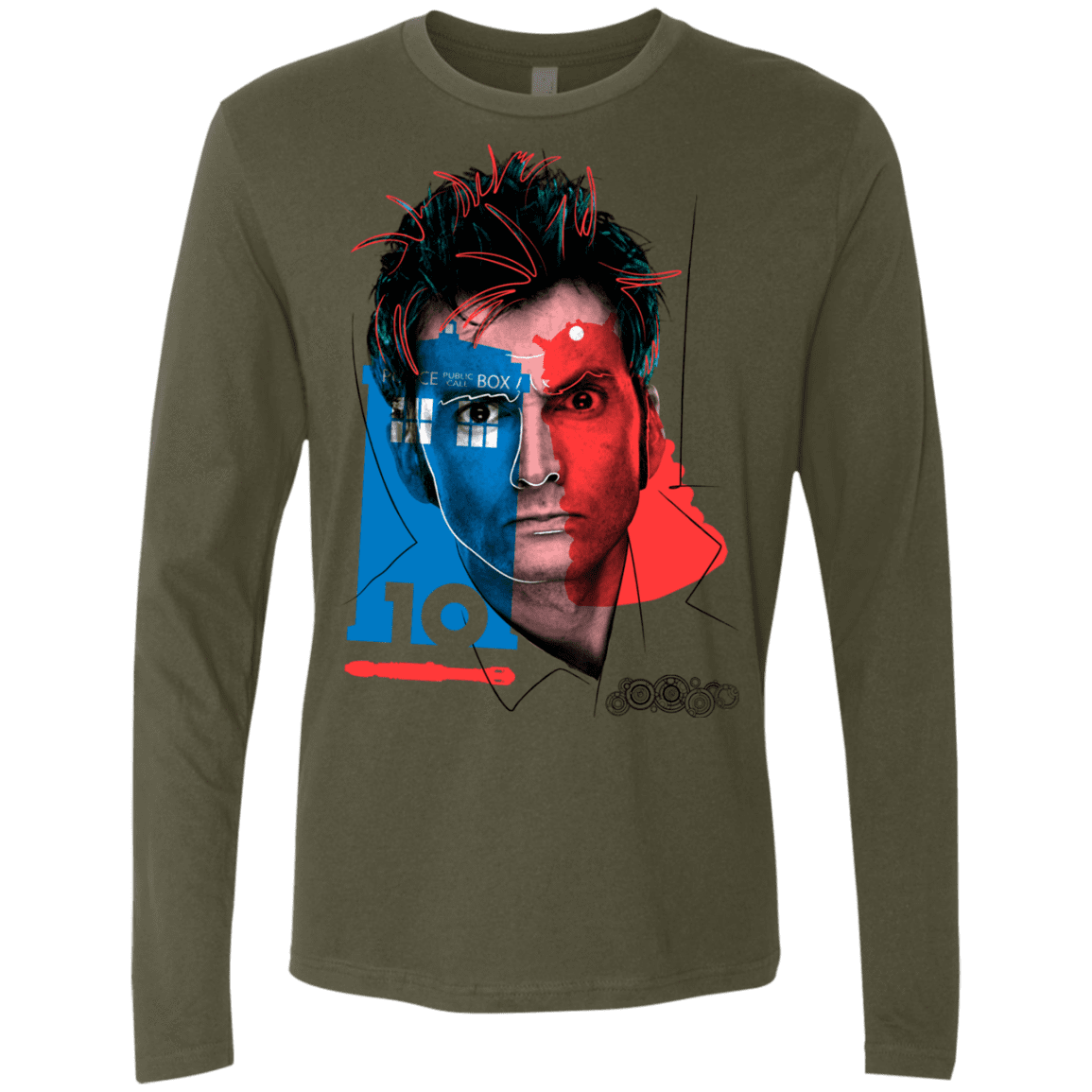 T-Shirts Military Green / S Doctor Warwhol 10 Men's Premium Long Sleeve