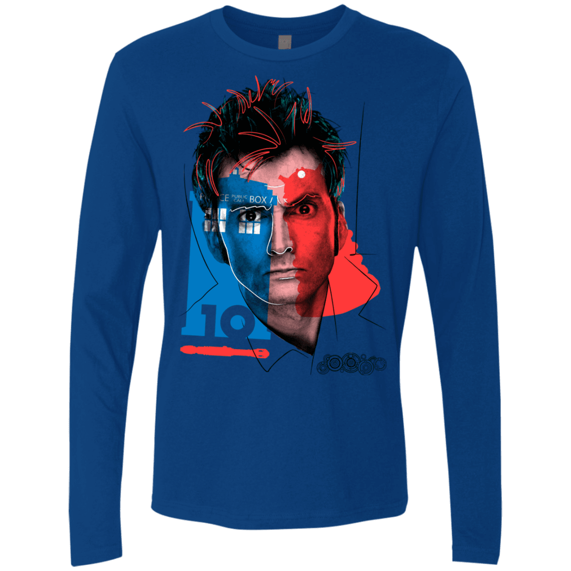 T-Shirts Royal / S Doctor Warwhol 10 Men's Premium Long Sleeve