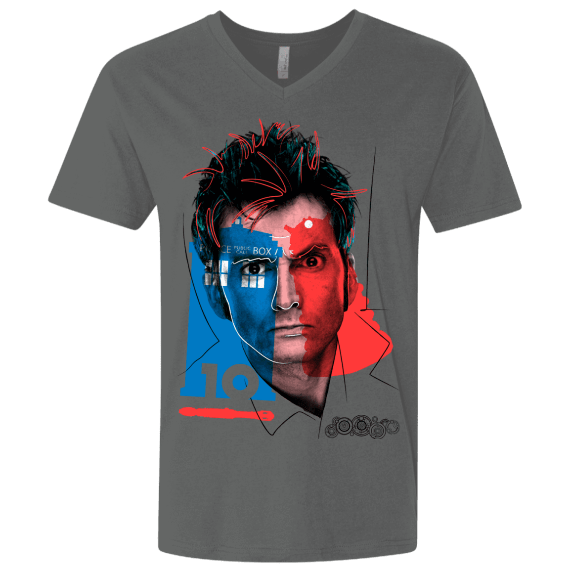 T-Shirts Heavy Metal / X-Small Doctor Warwhol 10 Men's Premium V-Neck