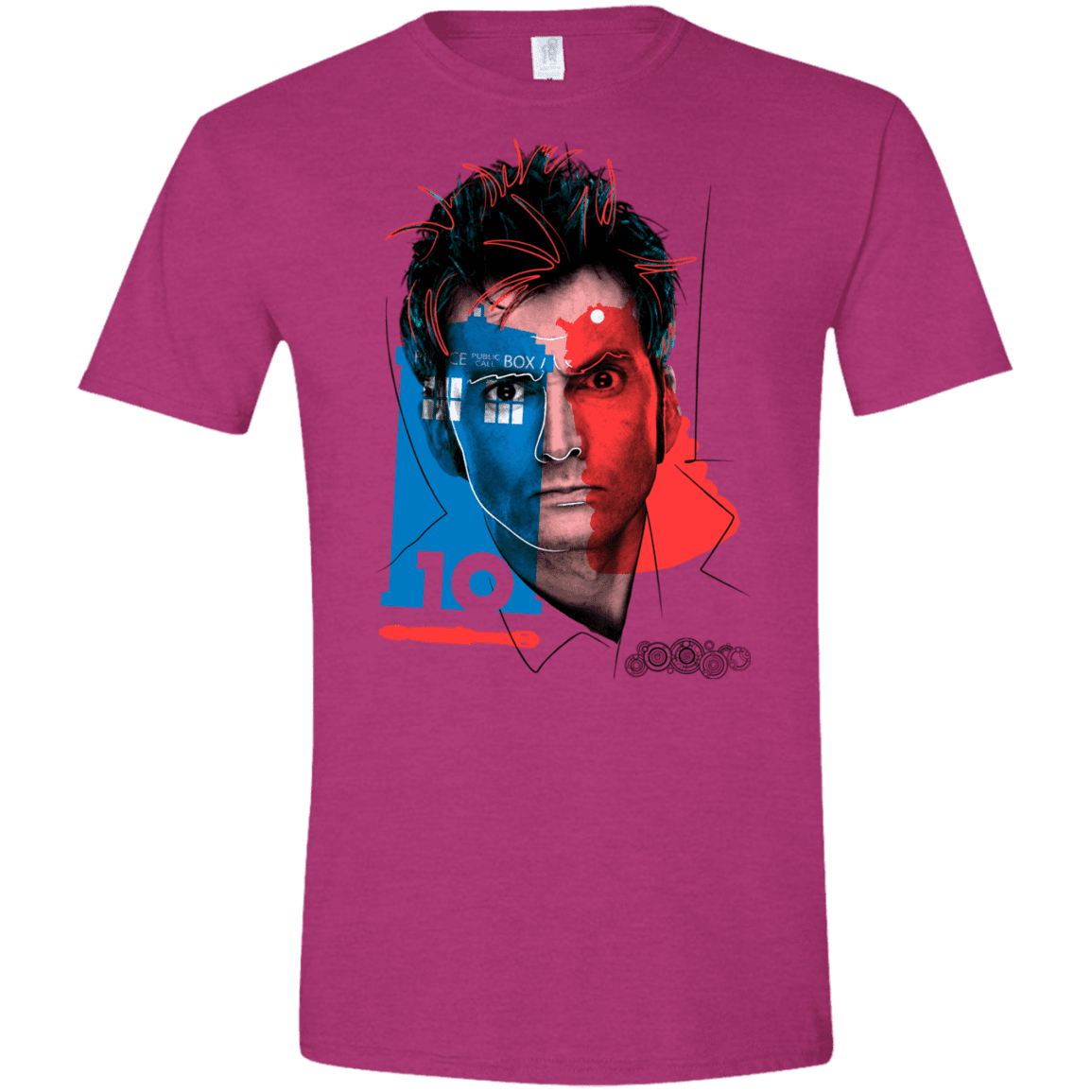 T-Shirts Antique Heliconia / S Doctor Warwhol 10 Men's Semi-Fitted Softstyle