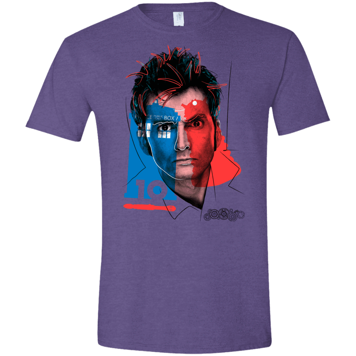 T-Shirts Heather Purple / S Doctor Warwhol 10 Men's Semi-Fitted Softstyle