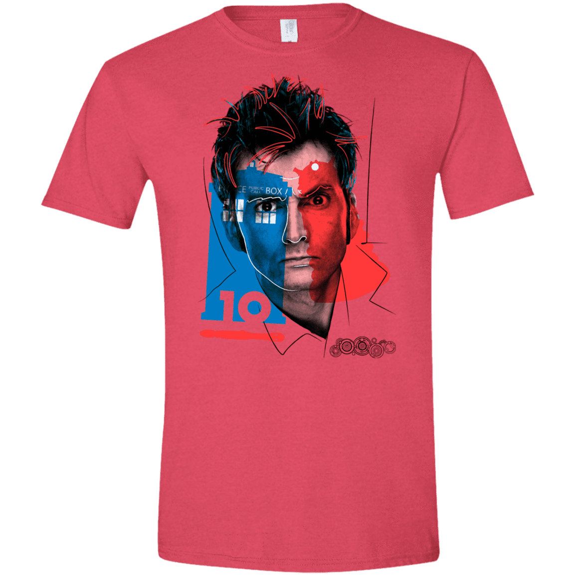 T-Shirts Heather Red / S Doctor Warwhol 10 Men's Semi-Fitted Softstyle