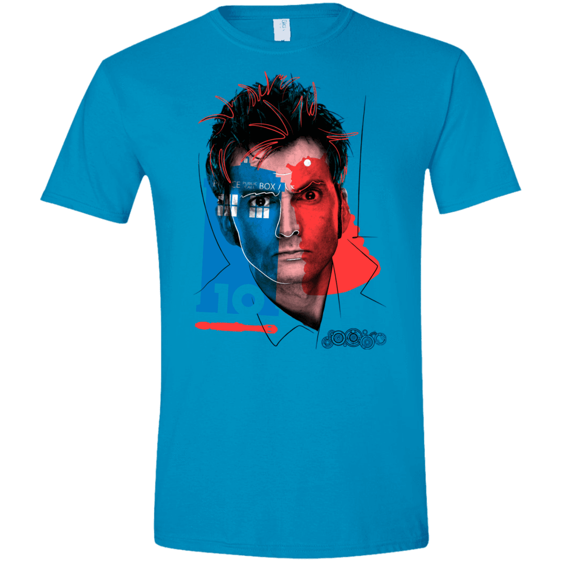 T-Shirts Sapphire / S Doctor Warwhol 10 Men's Semi-Fitted Softstyle