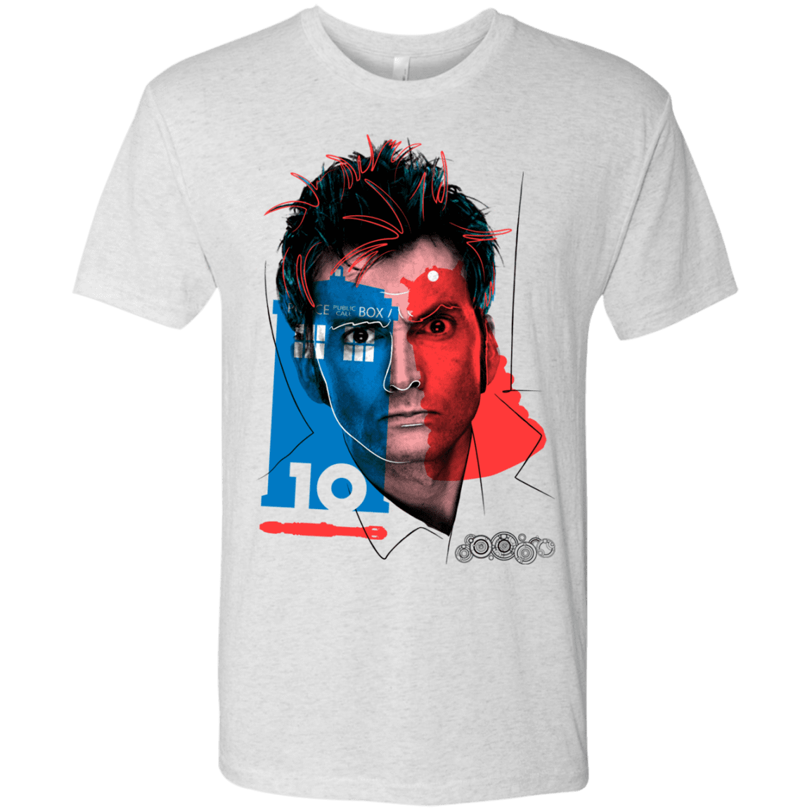 T-Shirts Heather White / S Doctor Warwhol 10 Men's Triblend T-Shirt