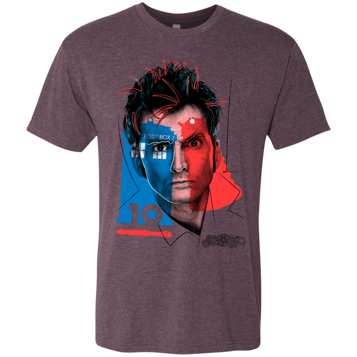 T-Shirts Vintage Purple / S Doctor Warwhol 10 Men's Triblend T-Shirt