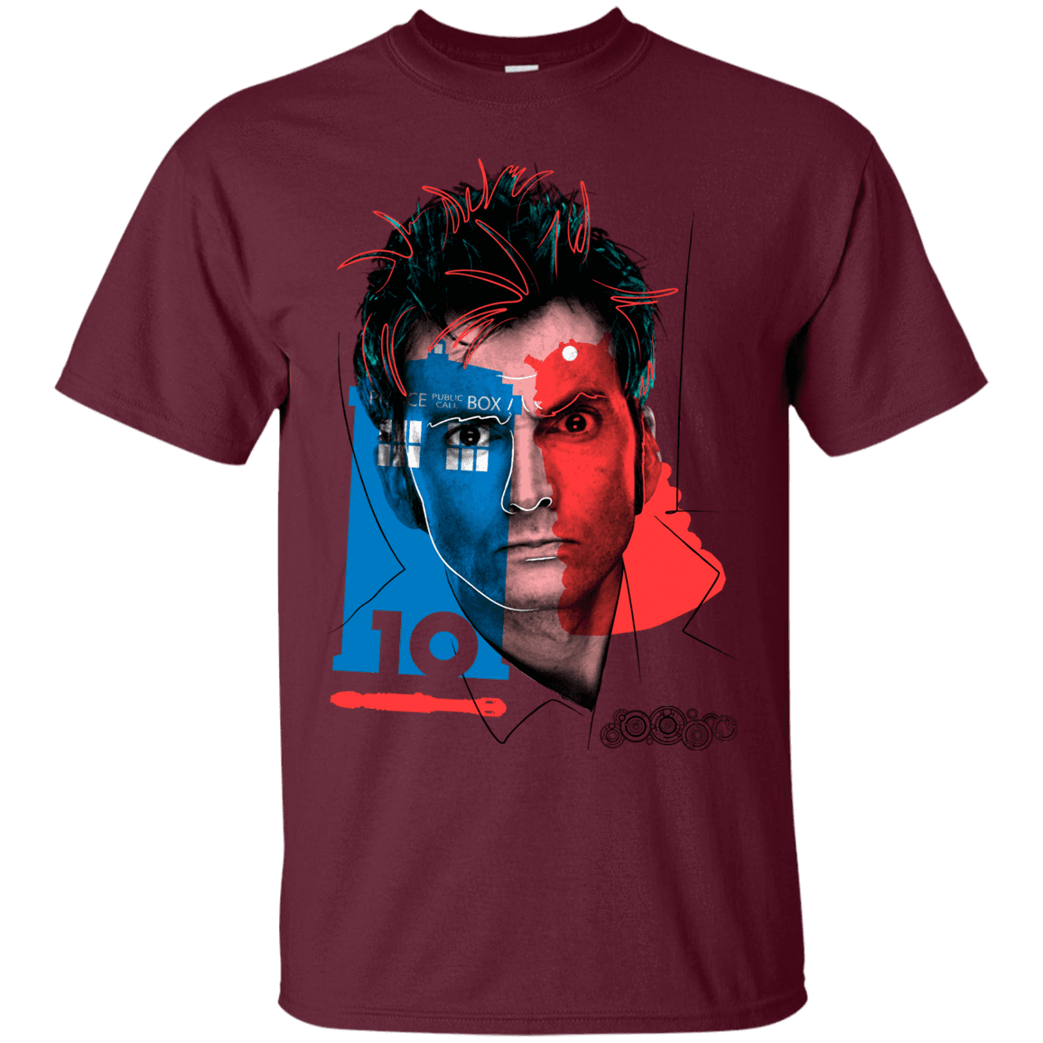 T-Shirts Maroon / S Doctor Warwhol 10 T-Shirt