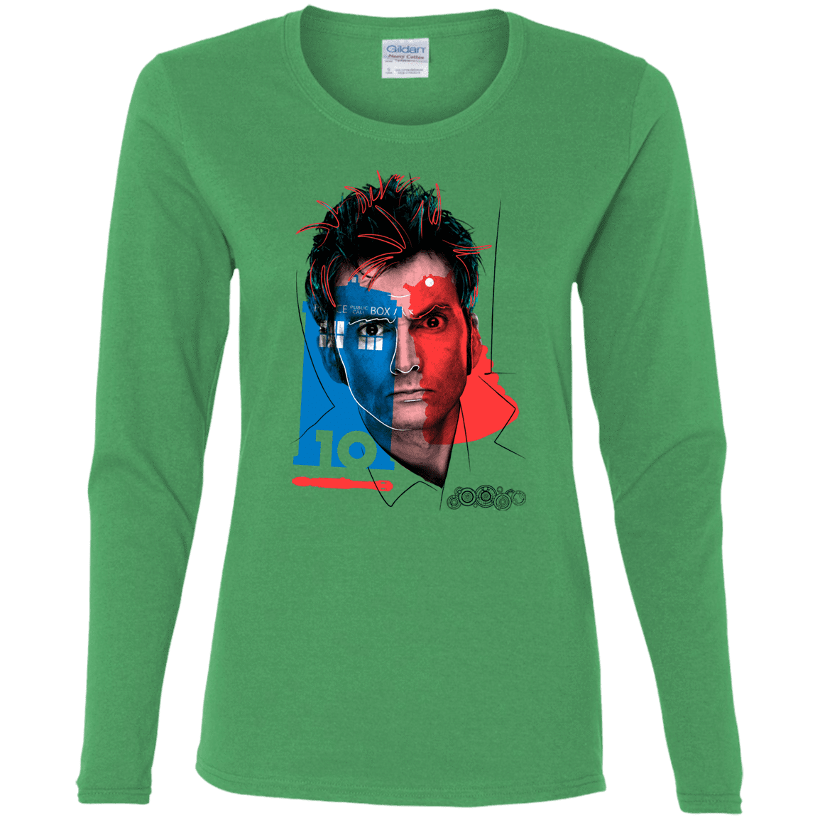 T-Shirts Irish Green / S Doctor Warwhol 10 Women's Long Sleeve T-Shirt