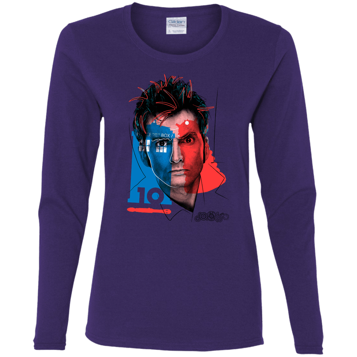 T-Shirts Purple / S Doctor Warwhol 10 Women's Long Sleeve T-Shirt