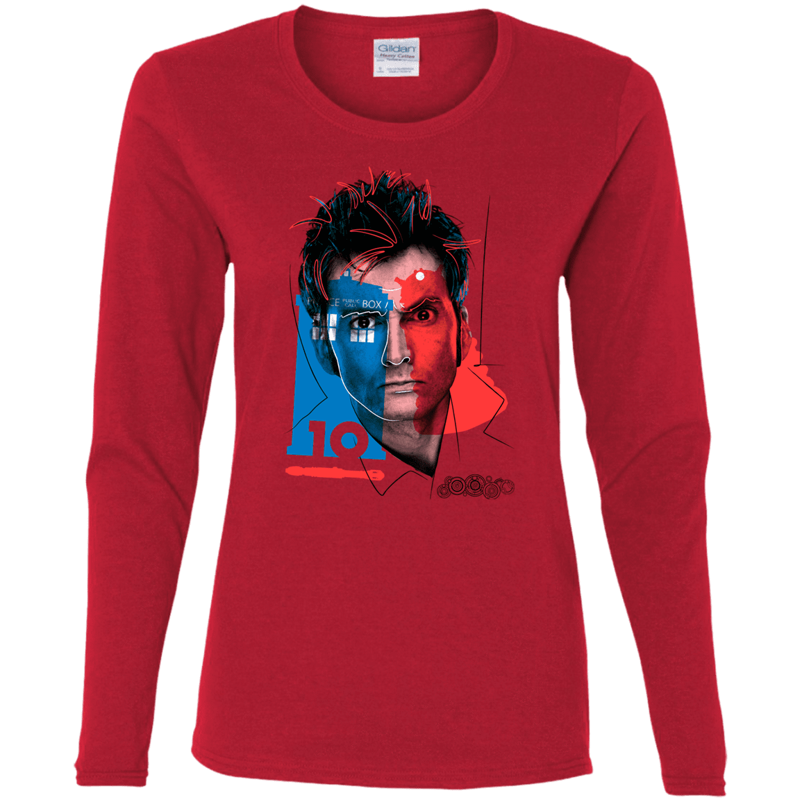T-Shirts Red / S Doctor Warwhol 10 Women's Long Sleeve T-Shirt