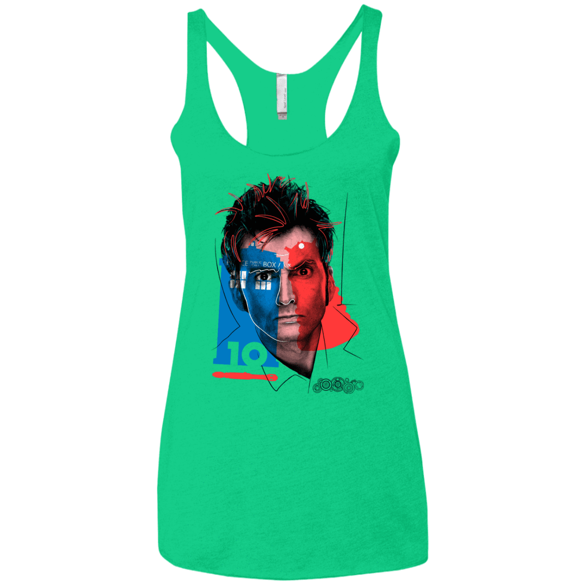 T-Shirts Envy / X-Small Doctor Warwhol 10 Women's Triblend Racerback Tank