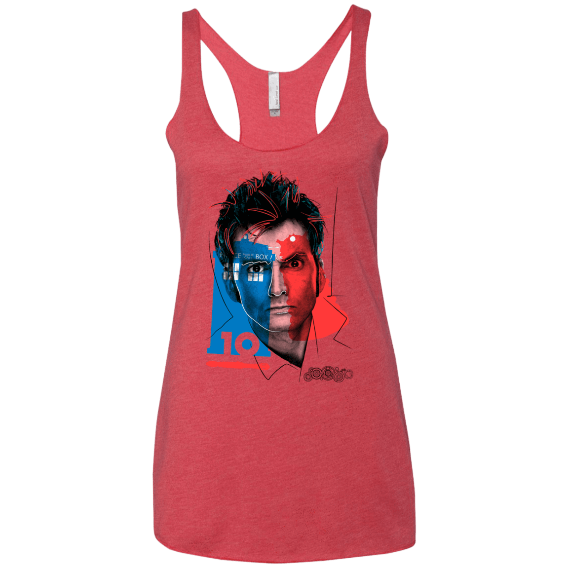 T-Shirts Vintage Red / X-Small Doctor Warwhol 10 Women's Triblend Racerback Tank
