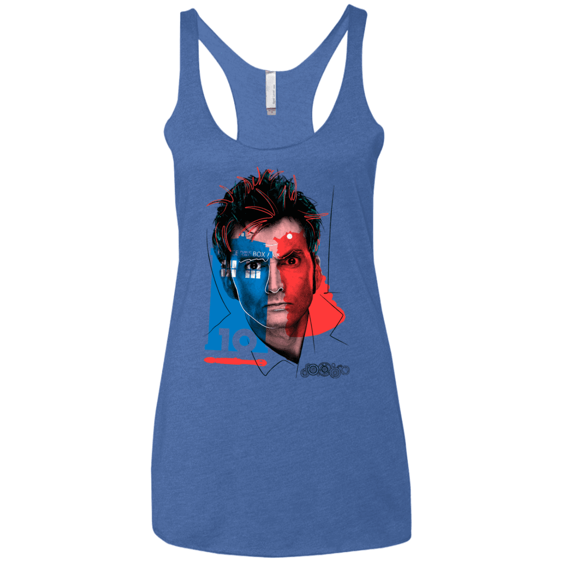T-Shirts Vintage Royal / X-Small Doctor Warwhol 10 Women's Triblend Racerback Tank