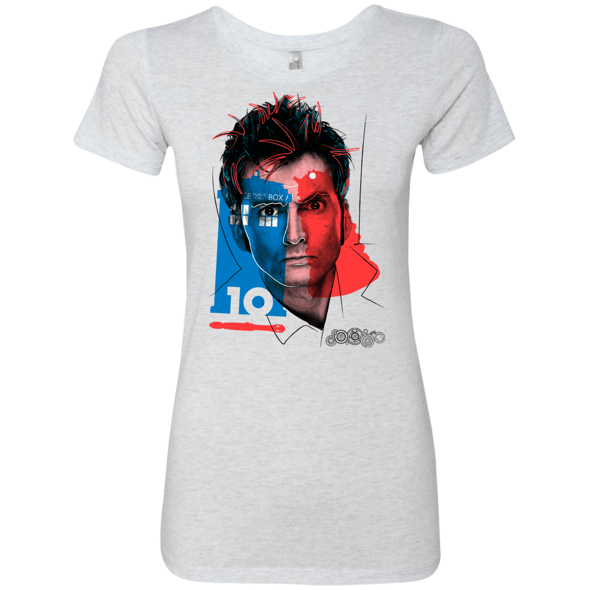 T-Shirts Heather White / S Doctor Warwhol 10 Women's Triblend T-Shirt