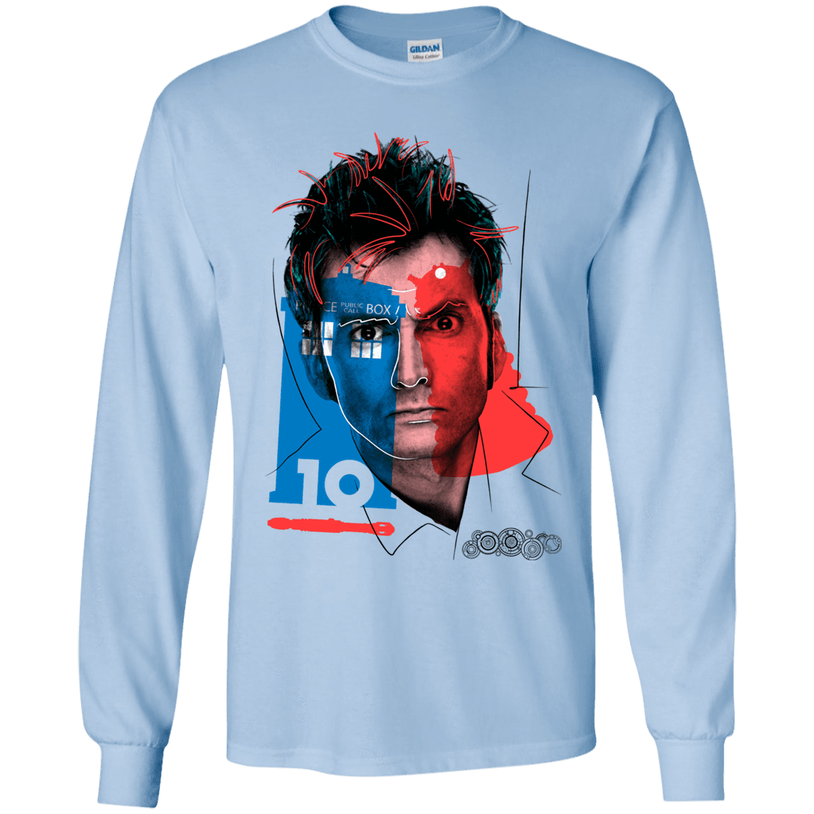 T-Shirts Light Blue / YS Doctor Warwhol 10 Youth Long Sleeve T-Shirt