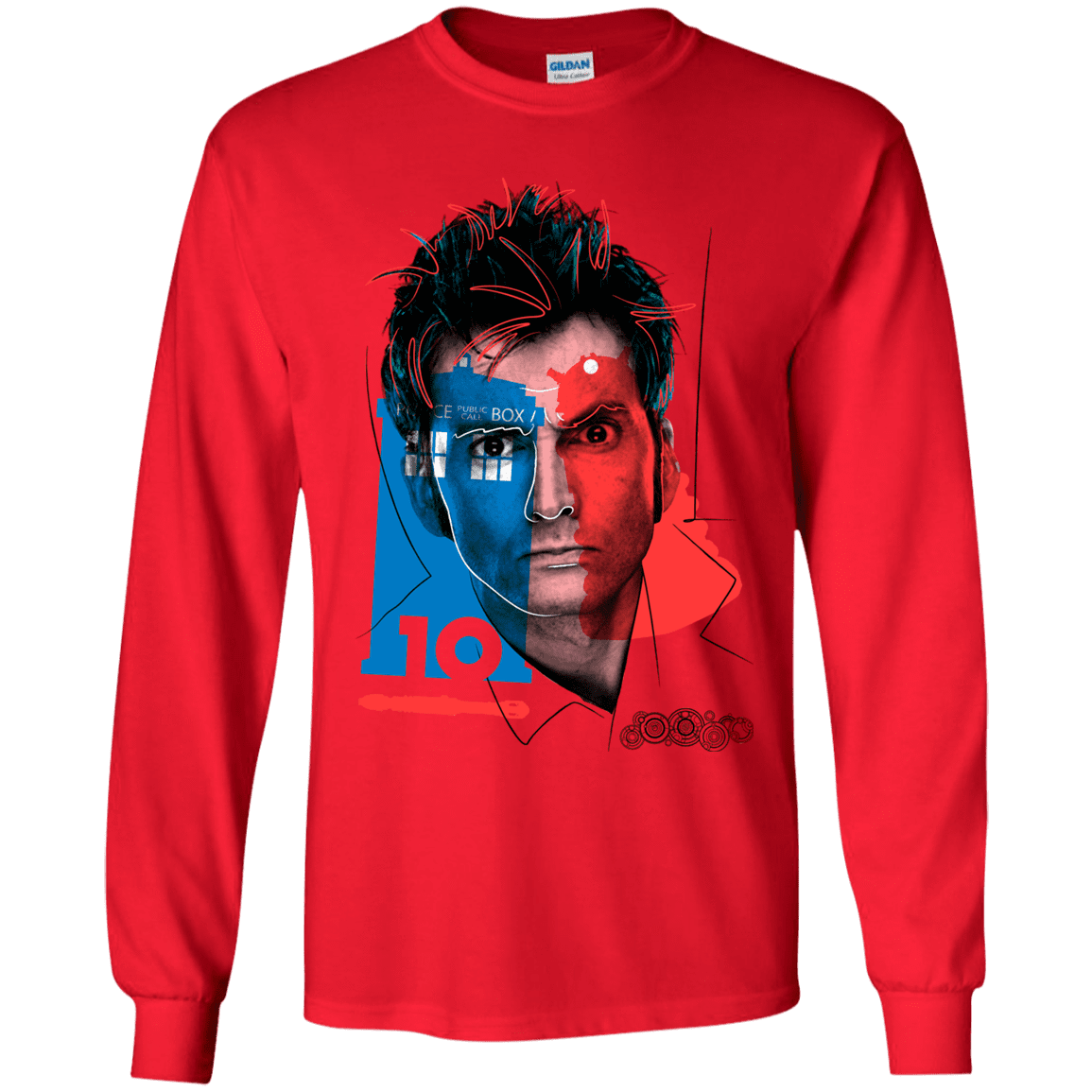T-Shirts Red / YS Doctor Warwhol 10 Youth Long Sleeve T-Shirt