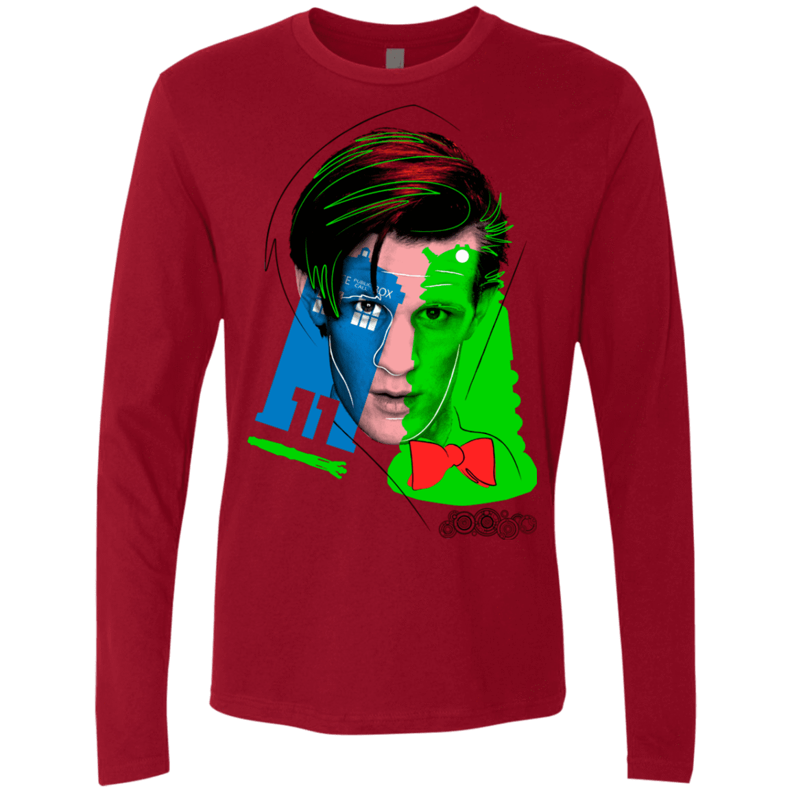 T-Shirts Cardinal / S Doctor Warwhol 11 Men's Premium Long Sleeve