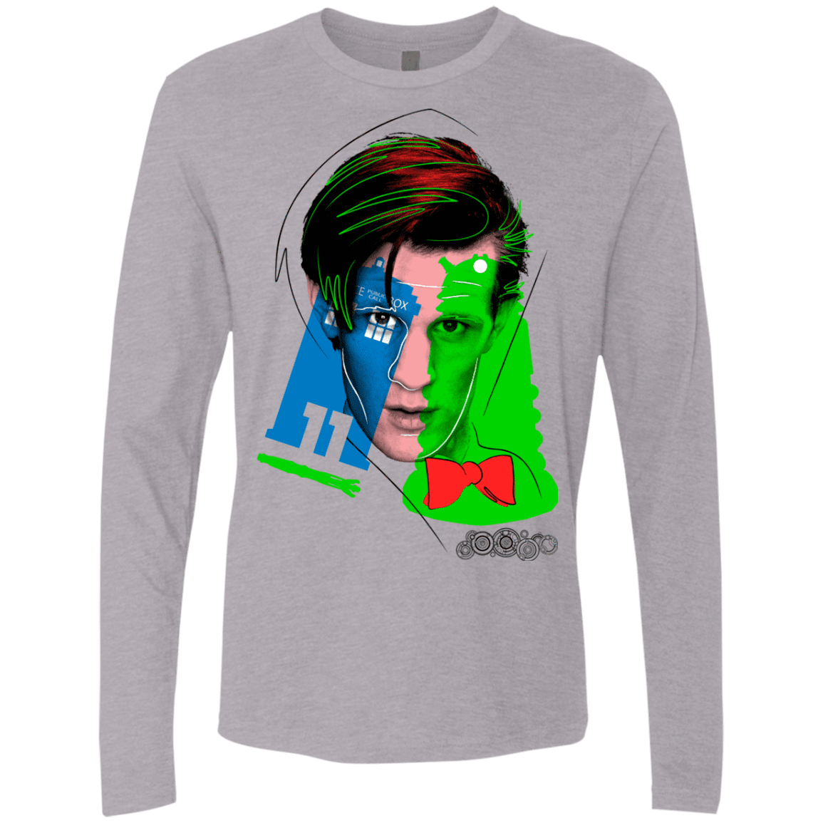 T-Shirts Heather Grey / S Doctor Warwhol 11 Men's Premium Long Sleeve
