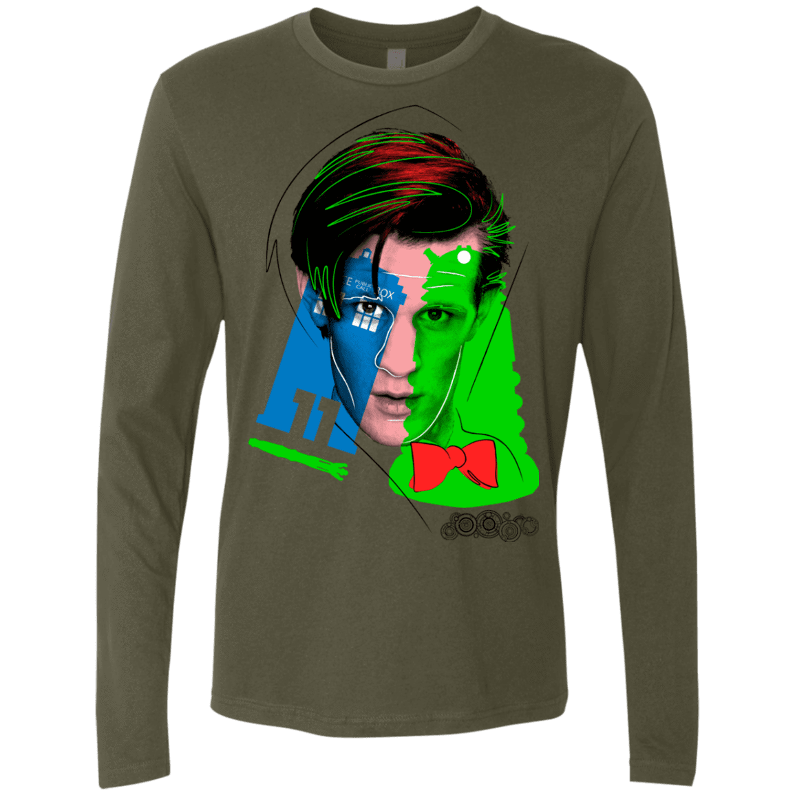 T-Shirts Military Green / S Doctor Warwhol 11 Men's Premium Long Sleeve