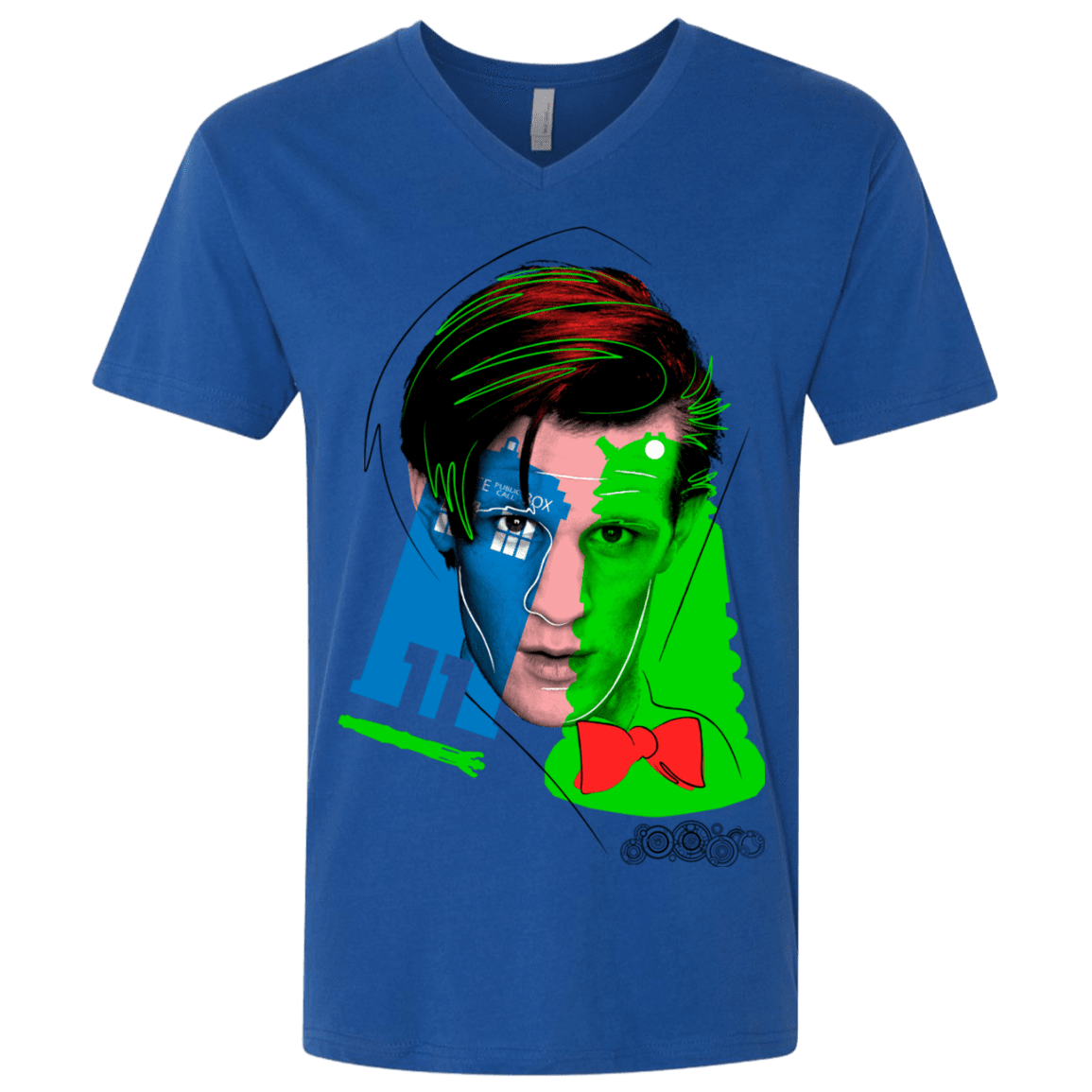 T-Shirts Royal / X-Small Doctor Warwhol 11 Men's Premium V-Neck