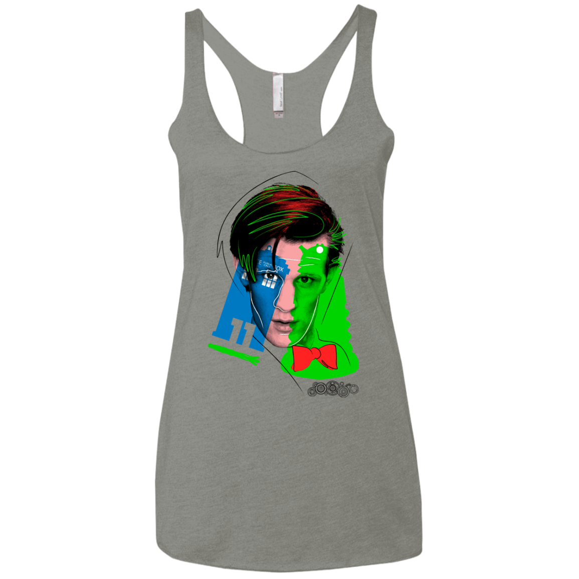 T-Shirts Venetian Grey / X-Small Doctor Warwhol 11 Women's Triblend Racerback Tank