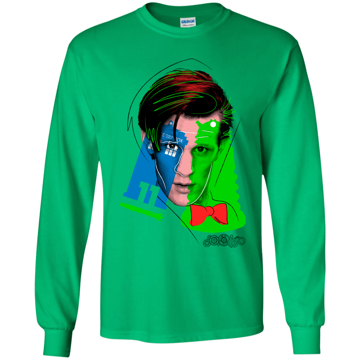 T-Shirts Irish Green / YS Doctor Warwhol 11 Youth Long Sleeve T-Shirt