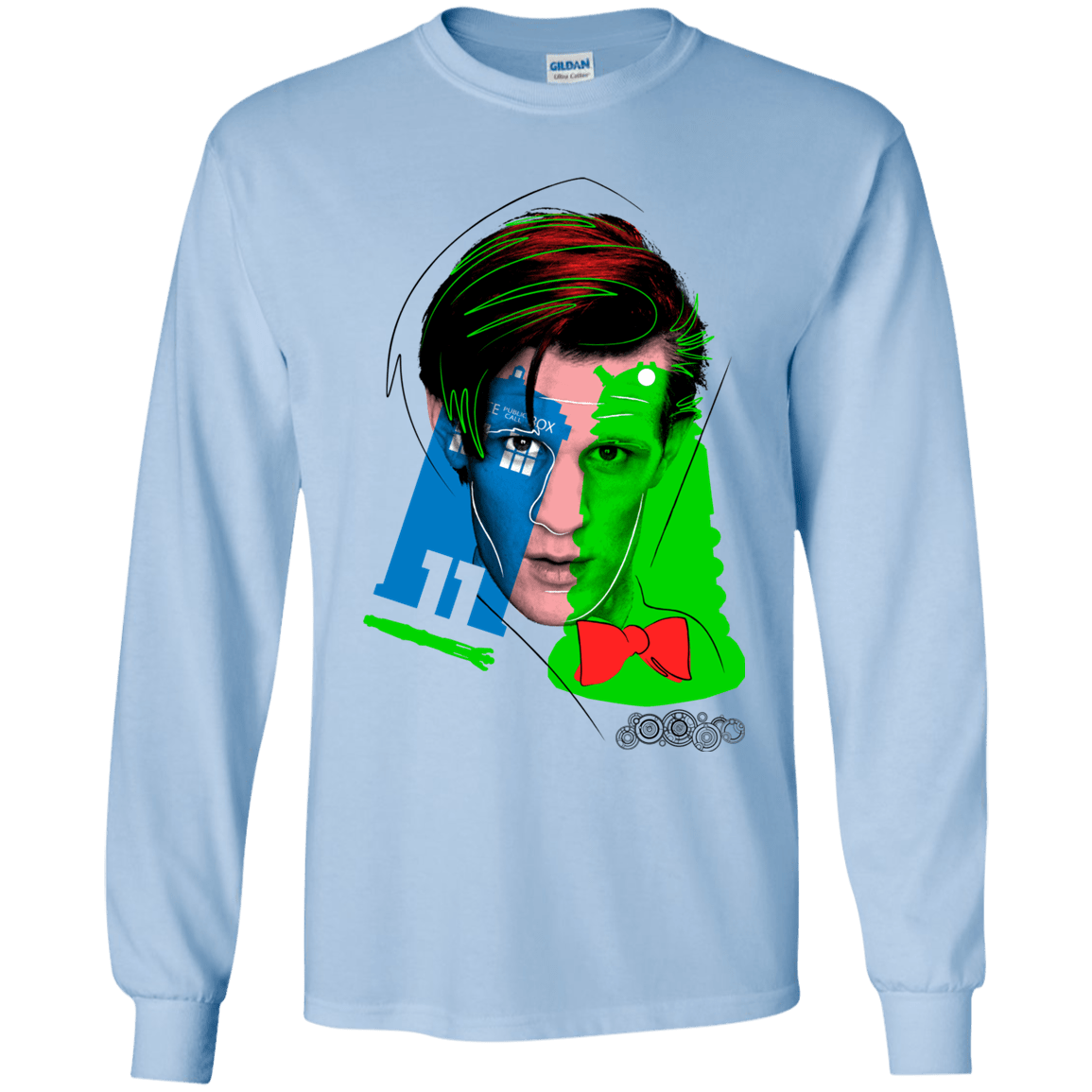 T-Shirts Light Blue / YS Doctor Warwhol 11 Youth Long Sleeve T-Shirt