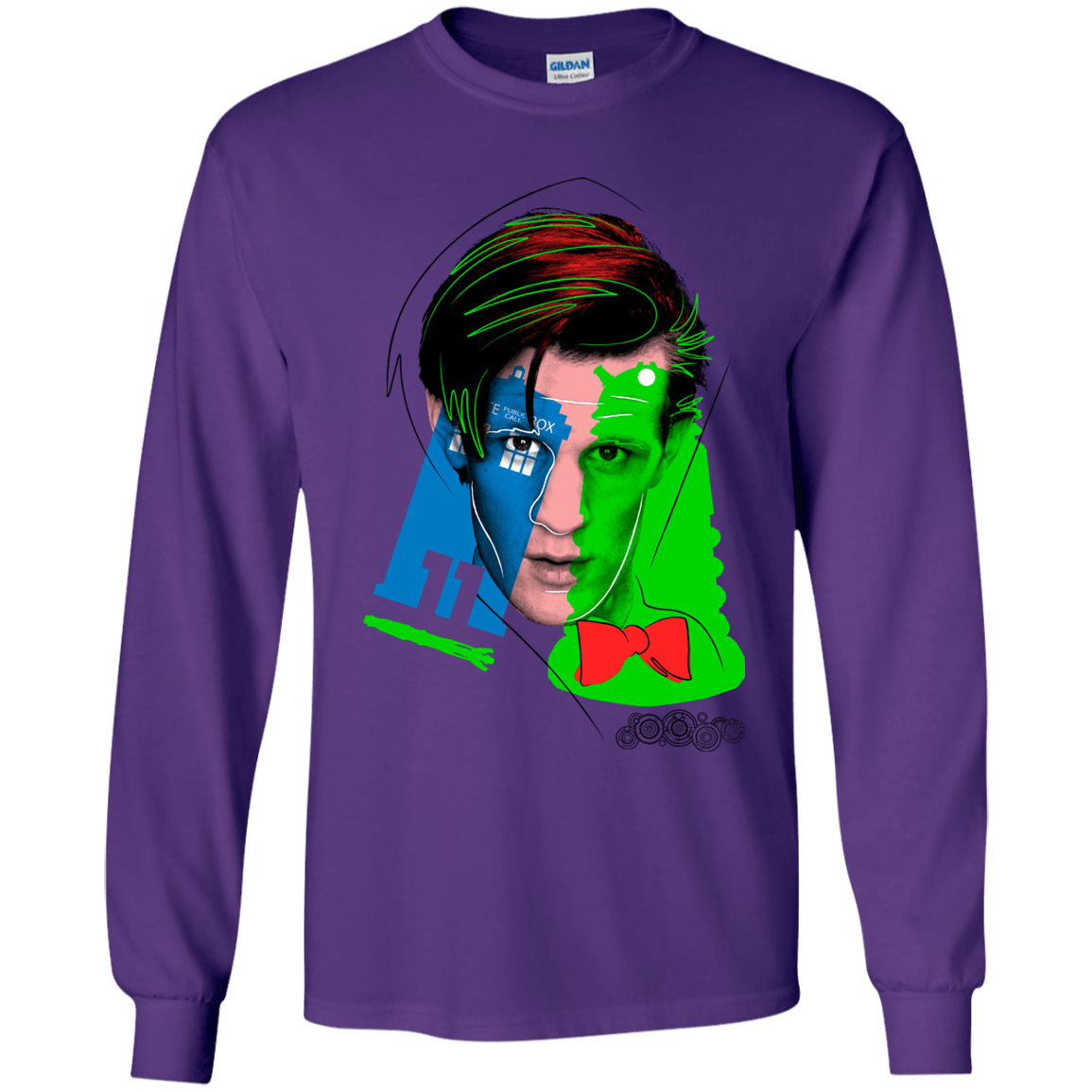 T-Shirts Purple / YS Doctor Warwhol 11 Youth Long Sleeve T-Shirt