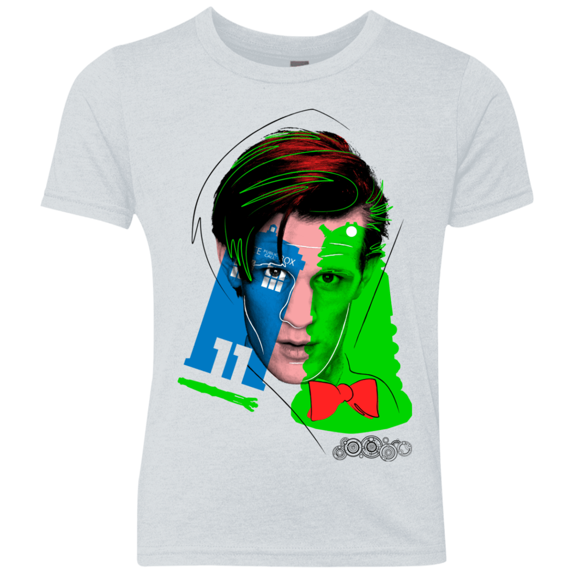 T-Shirts Heather White / YXS Doctor Warwhol 11 Youth Triblend T-Shirt
