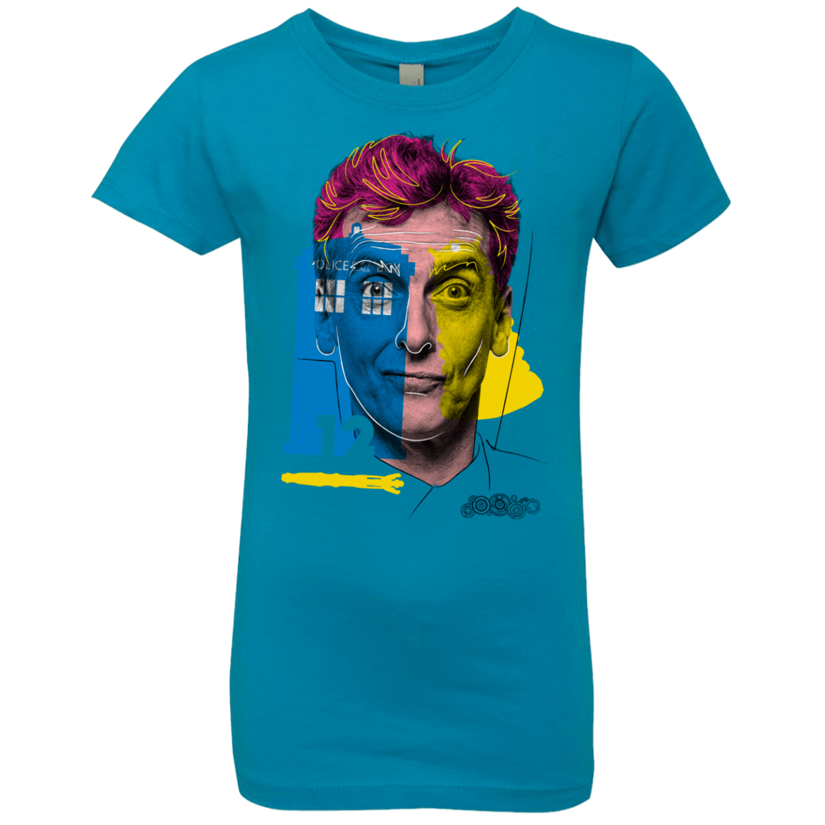 T-Shirts Turquoise / YXS Doctor Warwhol 12 Girls Premium T-Shirt