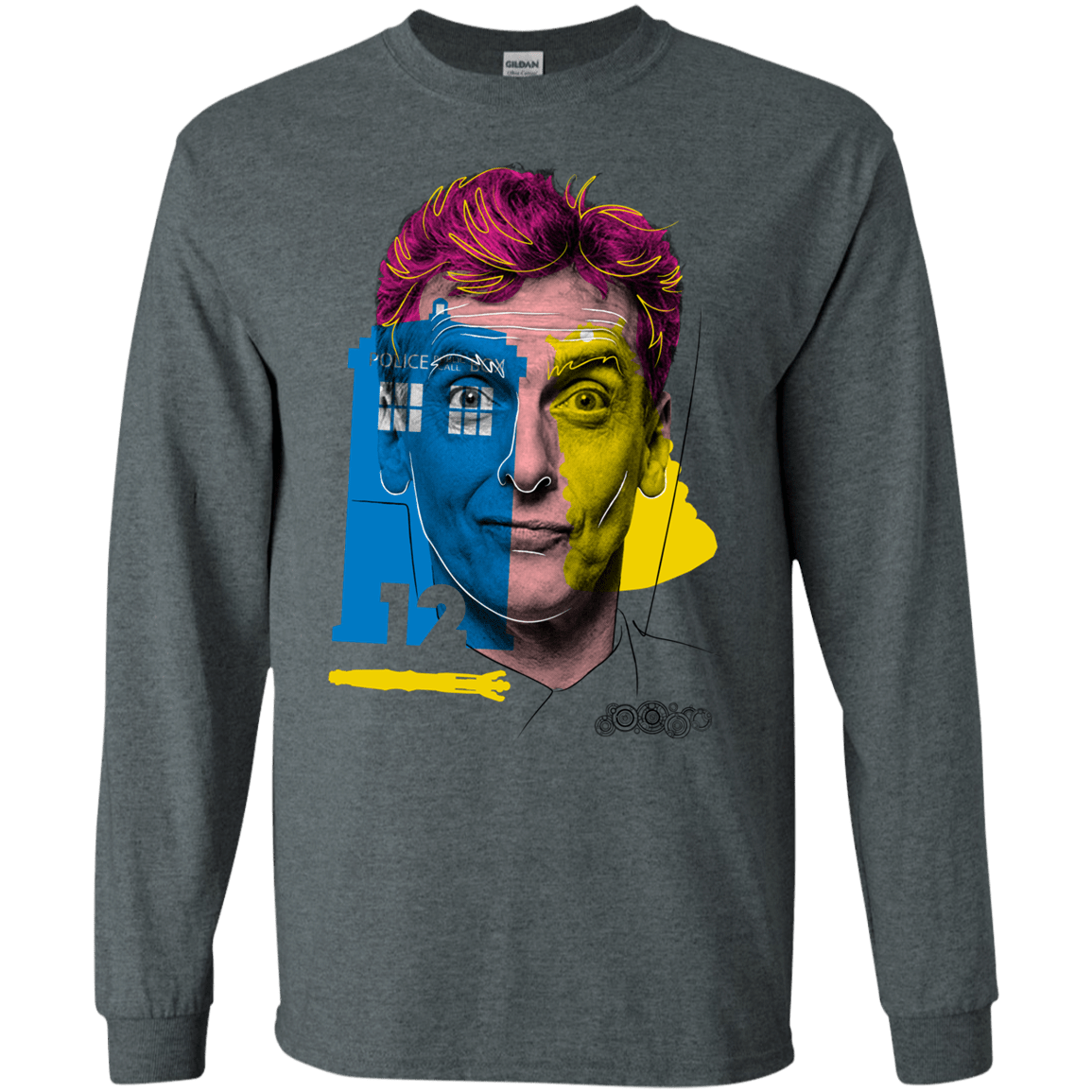 T-Shirts Dark Heather / S Doctor Warwhol 12 Men's Long Sleeve T-Shirt