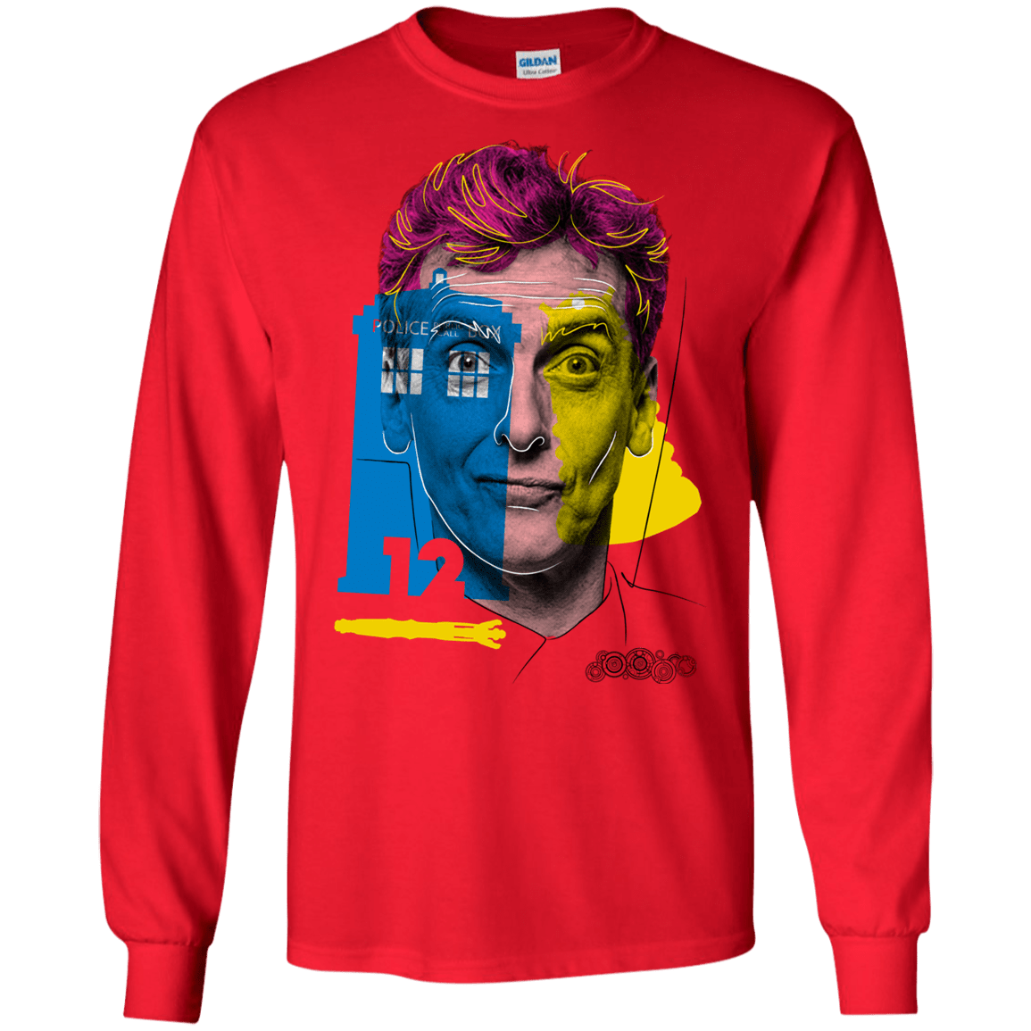 T-Shirts Red / S Doctor Warwhol 12 Men's Long Sleeve T-Shirt