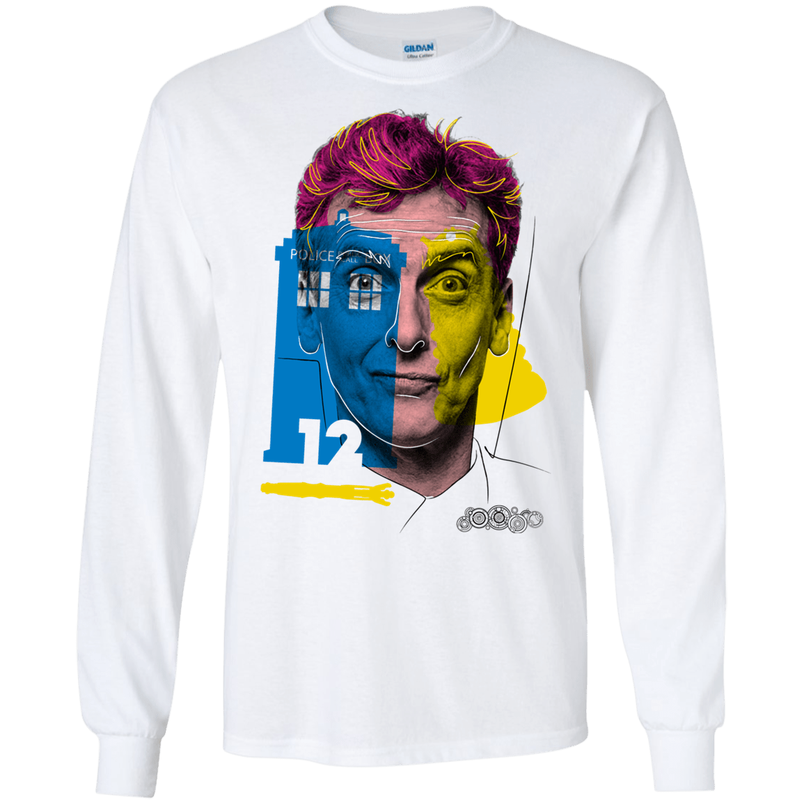 T-Shirts White / S Doctor Warwhol 12 Men's Long Sleeve T-Shirt