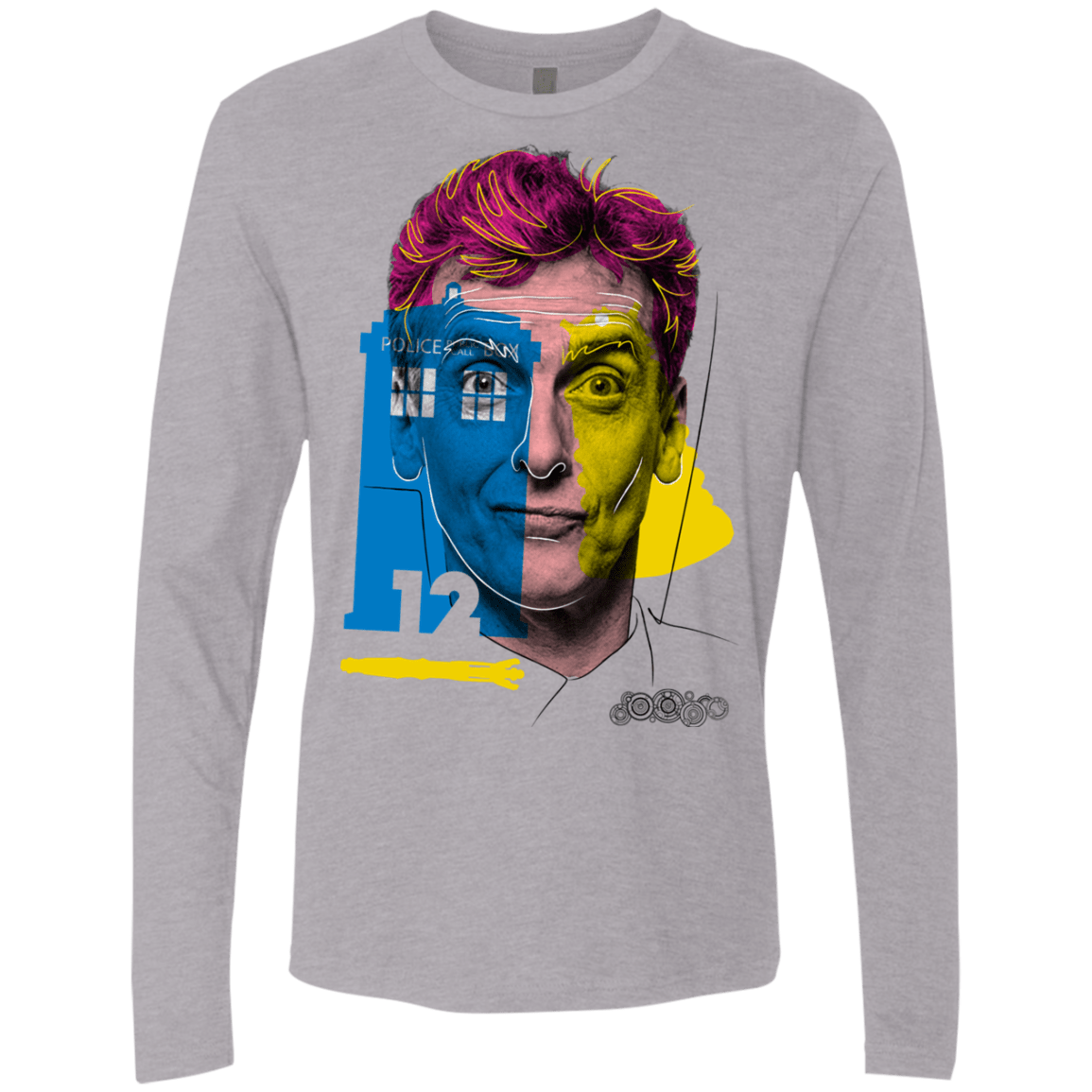 T-Shirts Heather Grey / S Doctor Warwhol 12 Men's Premium Long Sleeve