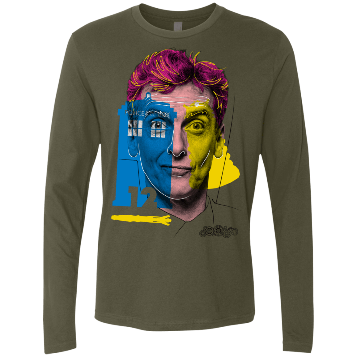 T-Shirts Military Green / S Doctor Warwhol 12 Men's Premium Long Sleeve