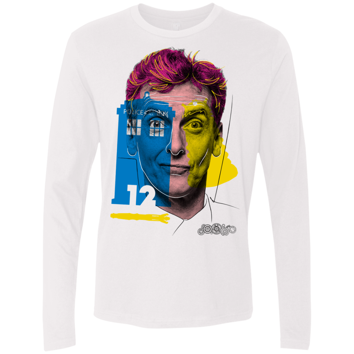 T-Shirts White / S Doctor Warwhol 12 Men's Premium Long Sleeve