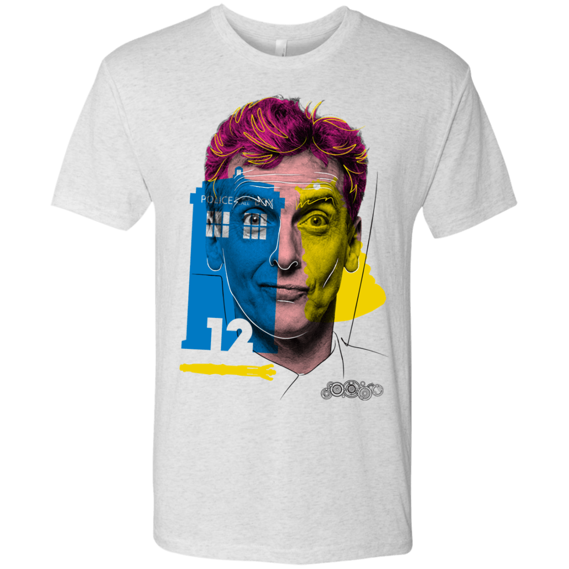 T-Shirts Heather White / S Doctor Warwhol 12 Men's Triblend T-Shirt