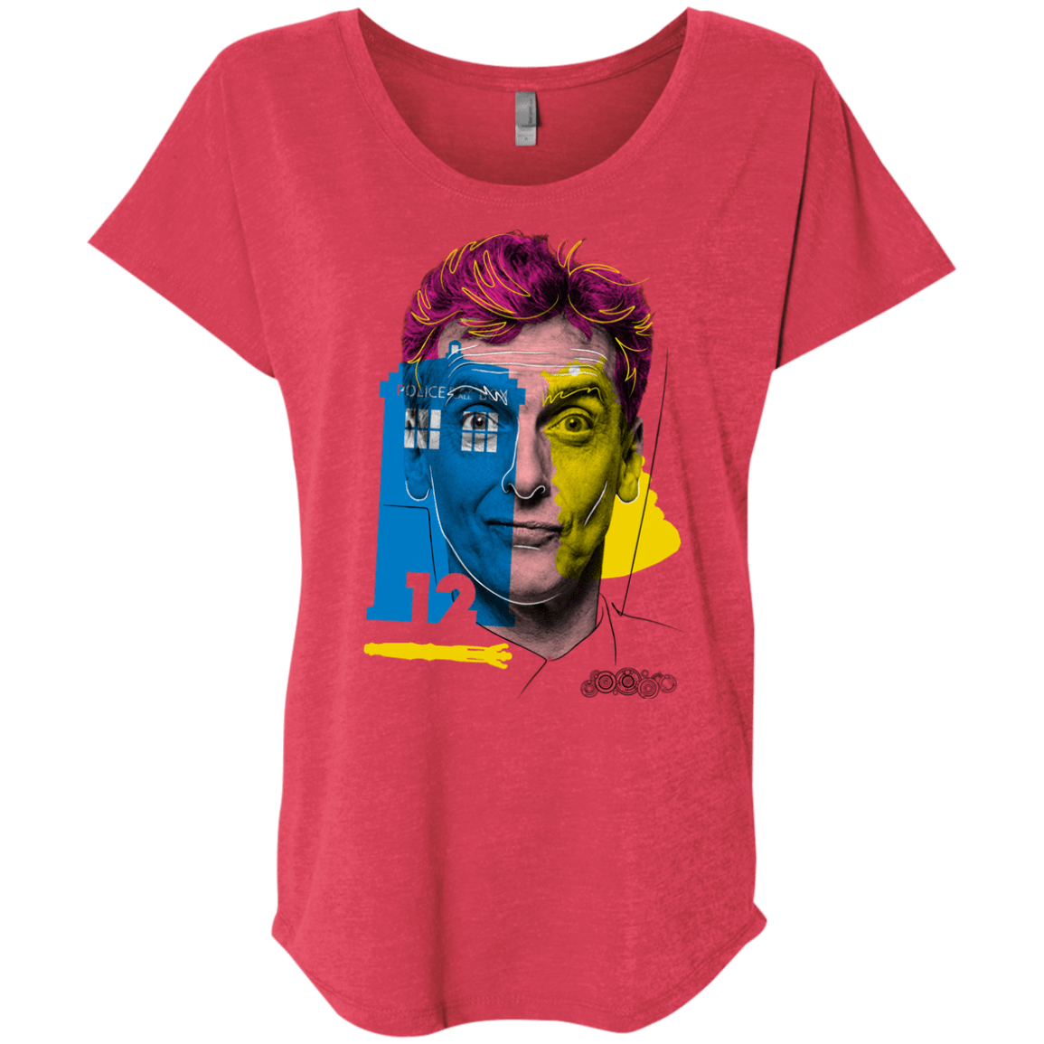 T-Shirts Vintage Red / X-Small Doctor Warwhol 12 Triblend Dolman Sleeve