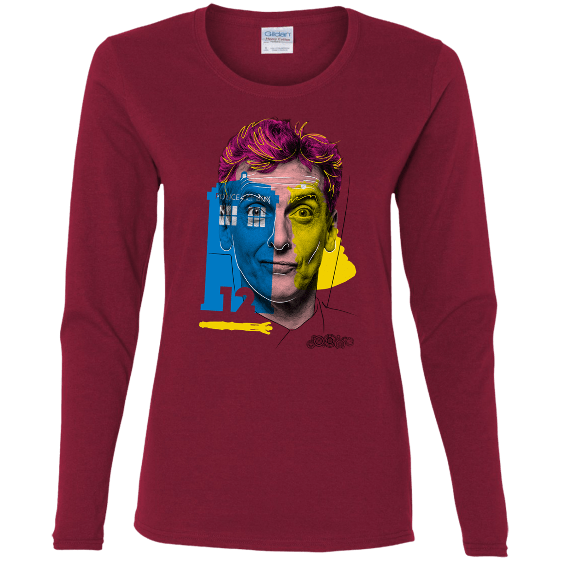 T-Shirts Cardinal / S Doctor Warwhol 12 Women's Long Sleeve T-Shirt
