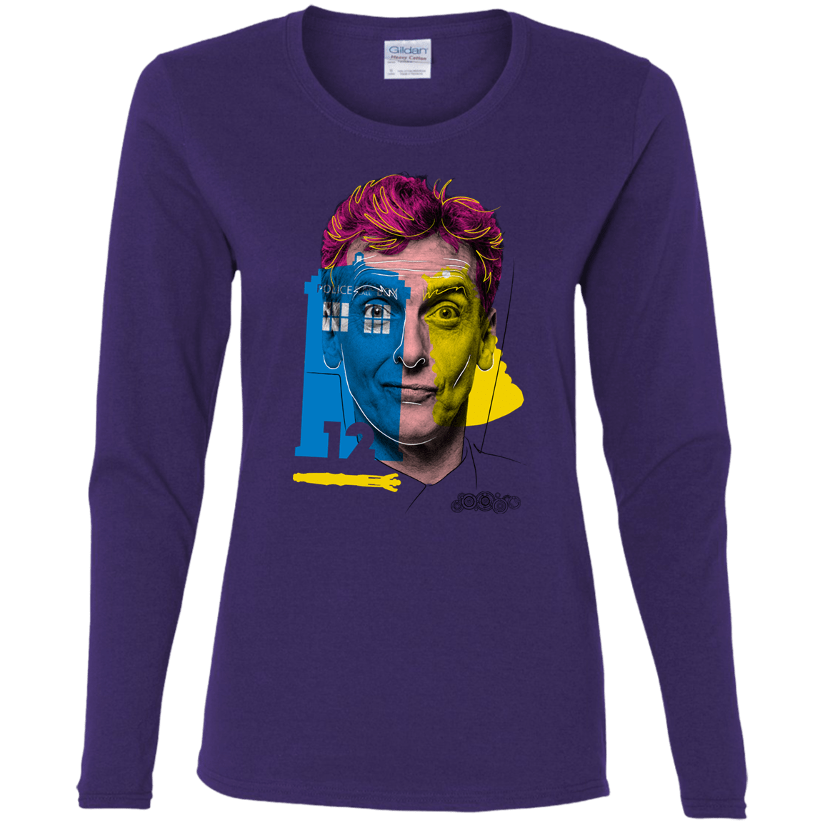 T-Shirts Purple / S Doctor Warwhol 12 Women's Long Sleeve T-Shirt
