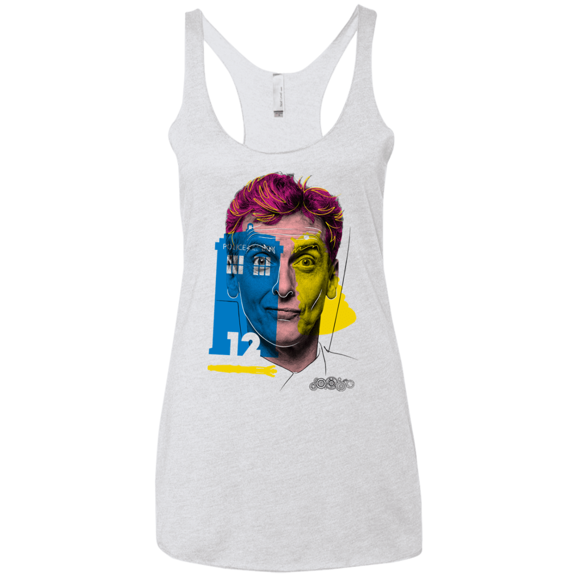 T-Shirts Heather White / X-Small Doctor Warwhol 12 Women's Triblend Racerback Tank
