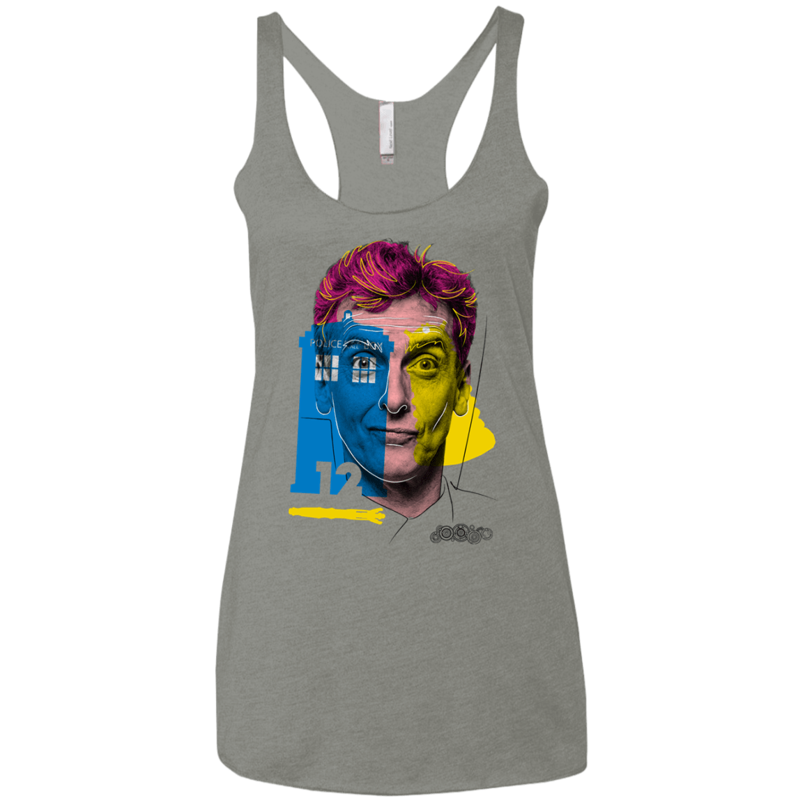 T-Shirts Venetian Grey / X-Small Doctor Warwhol 12 Women's Triblend Racerback Tank