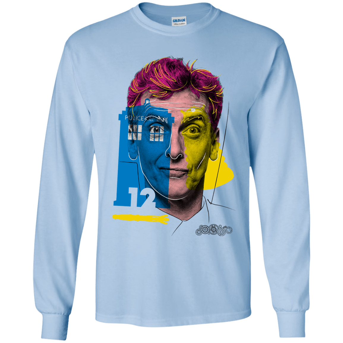T-Shirts Light Blue / YS Doctor Warwhol 12 Youth Long Sleeve T-Shirt