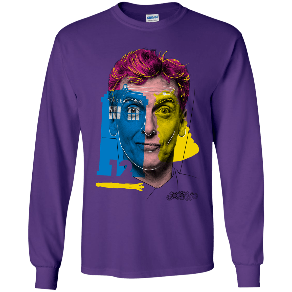 T-Shirts Purple / YS Doctor Warwhol 12 Youth Long Sleeve T-Shirt