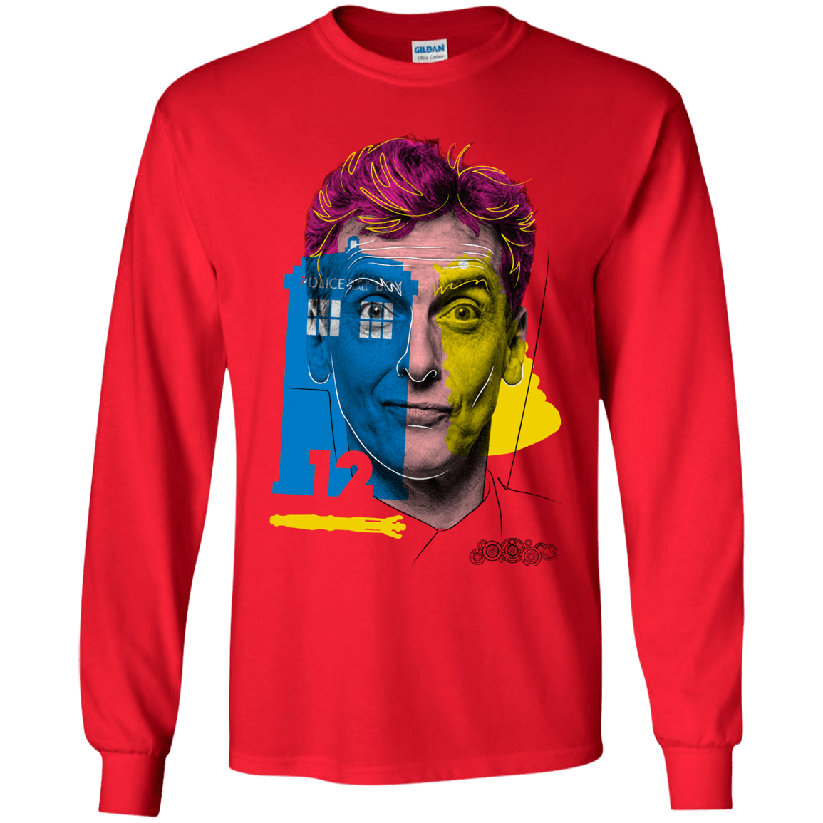 T-Shirts Red / YS Doctor Warwhol 12 Youth Long Sleeve T-Shirt