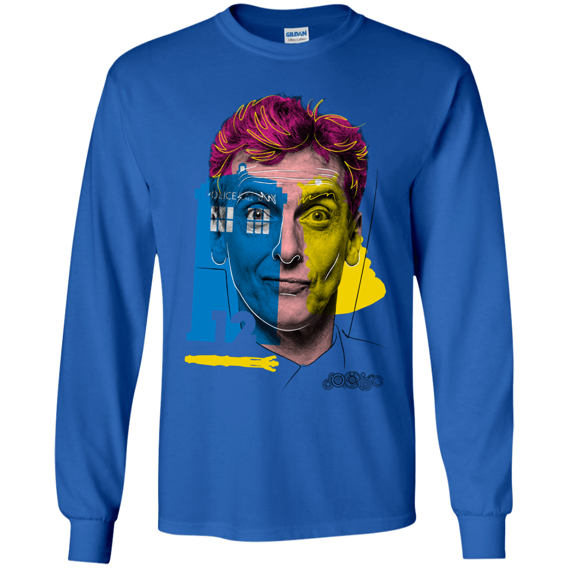 T-Shirts Royal / YS Doctor Warwhol 12 Youth Long Sleeve T-Shirt