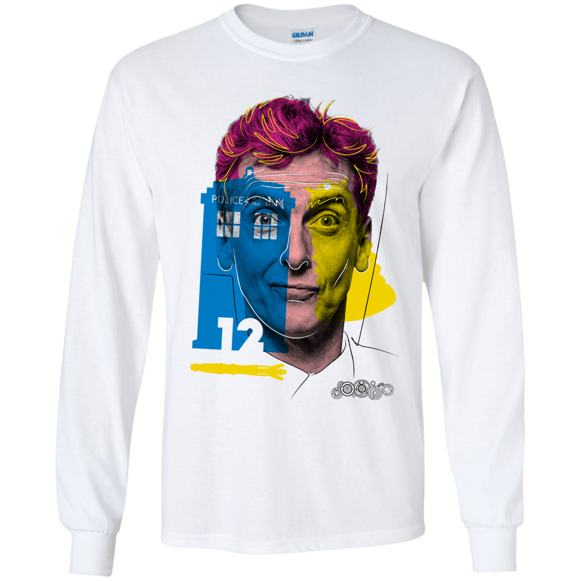T-Shirts White / YS Doctor Warwhol 12 Youth Long Sleeve T-Shirt