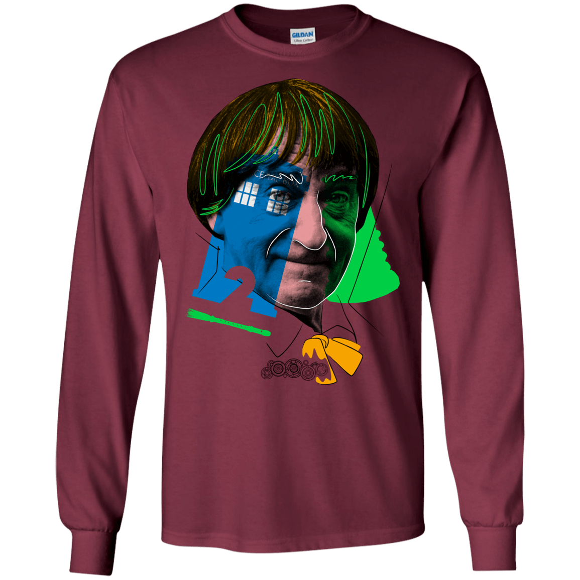 T-Shirts Maroon / S Doctor Warwhol 2 Men's Long Sleeve T-Shirt