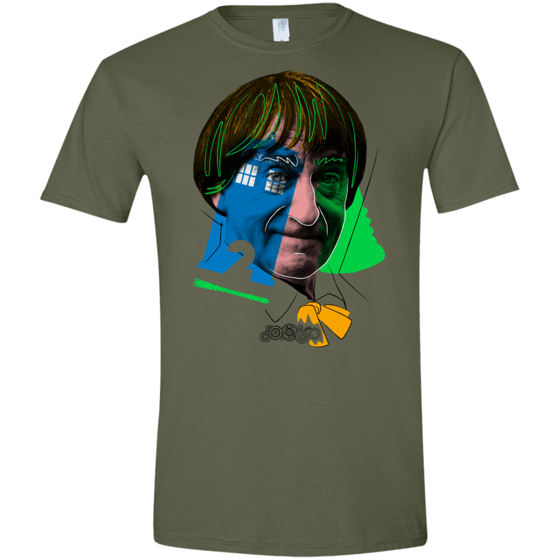 T-Shirts Military Green / S Doctor Warwhol 2 Men's Semi-Fitted Softstyle