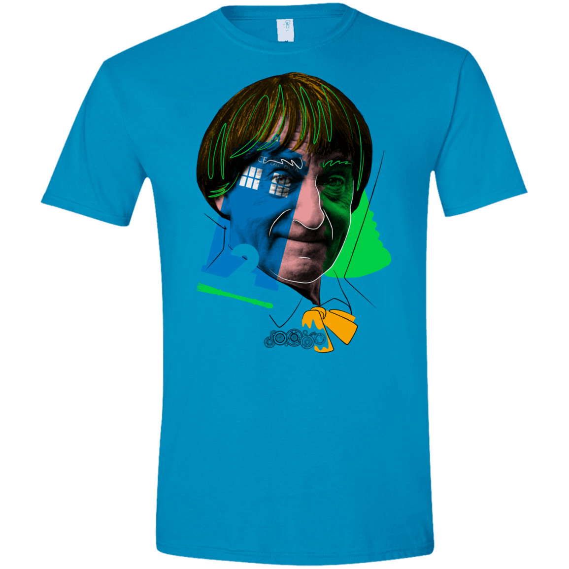 T-Shirts Sapphire / S Doctor Warwhol 2 Men's Semi-Fitted Softstyle