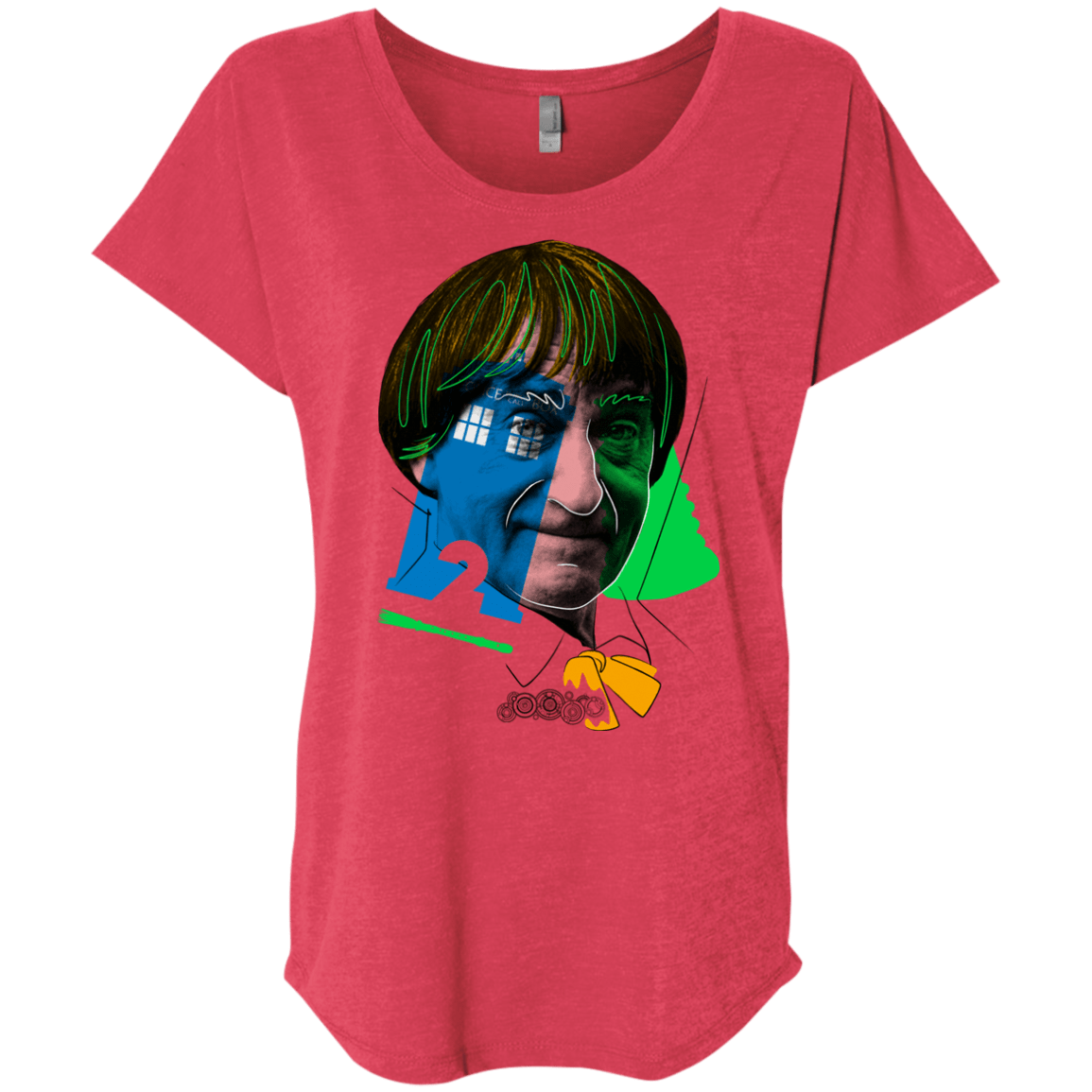 T-Shirts Vintage Red / X-Small Doctor Warwhol 2 Triblend Dolman Sleeve